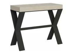 Outlet ITAMOBY Mesa consola extensível 90x40/300 cm Xenia Cachemira quadro Antracite Cinzento