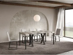Outlet ITAMOBY Mesa consola extensível 90x40/300 cm Xenia Cachemira quadro Antracite Cinzento