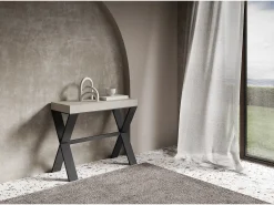 Outlet ITAMOBY Mesa consola extensível 90x40/300 cm Xenia Cachemira quadro Antracite Cinzento