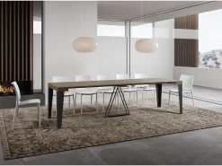 Ityhome Mesa consola extensível 90x40/300 cm Algo tortora quadro antracite^ Consola
