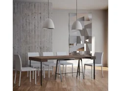 Consola|ITAMOBY Mesa consola extensível 90x40/300 cm Banco Nogueira quadro Antracite Natural escuro