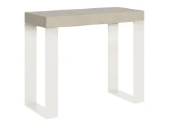 ITAMOBY Mesa consola extensível 90x40/196 cm Tecno Small Cachemira quadro Branco^ Consola