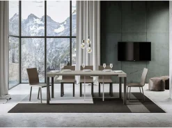 Consola|ITAMOBY Mesa consola extensível 90x40/196 cm Everyday Small Cachemira quadro Antracite Cinzento