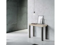 Consola|ITAMOBY Mesa consola extensível 90x40/196 cm Everyday Small Cachemira quadro Antracite Cinzento