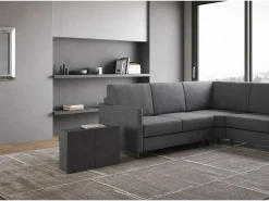 Consola|ITAMOBY Mesa consola extensível 90x42/302 cm Evolve Antracite Espatulado extensões internas com banco inferior Cinzento