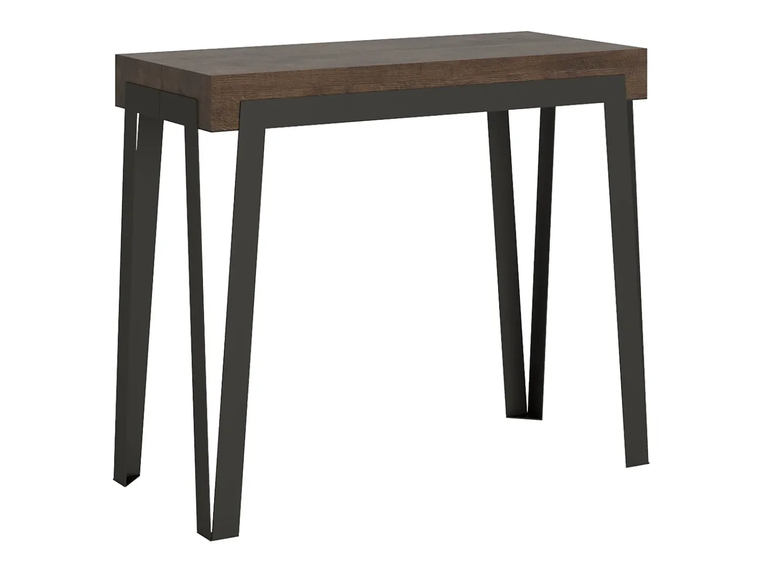 Consola|ITAMOBY Mesa consola extensível 90x40/300 cm Rio Nogueira quadro Antracite Natural escuro