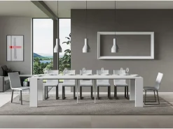 Consola*ITAMOBY Mesa consola extensível 90x40/300 cm Roxell Cinza Branca Branco