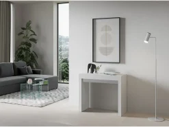 Consola*ITAMOBY Mesa consola extensível 90x40/300 cm Roxell Cinza Branca Branco