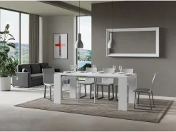 Consola*ITAMOBY Mesa consola extensível 90x40/300 cm Roxell Cinza Branca Branco