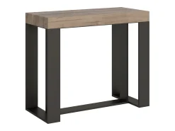 Consola|ITAMOBY Mesa consola extensível 90x40/196 cm Futura Small Carvalho Natural quadro Antracite Natural claro