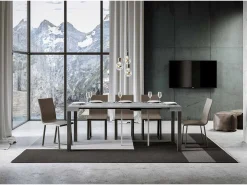 Consola|ITAMOBY Mesa consola extensível 90x40/196 cm Everyday Small Cimento quadro Antracite Cinzento