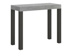 Consola|ITAMOBY Mesa consola extensível 90x40/196 cm Everyday Small Cimento quadro Antracite Cinzento