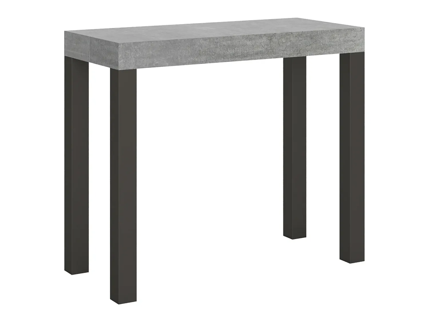 Consola|ITAMOBY Mesa consola extensível 90x40/196 cm Everyday Small Cimento quadro Antracite Cinzento