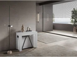 Consola*ITAMOBY Mesa consola extensível 90x42/198 cm Scicca Small Cinza Branca Branco