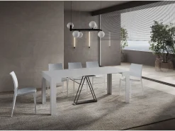 Consola*ITAMOBY Mesa consola extensível 90x42/198 cm Scicca Small Cinza Branca Branco