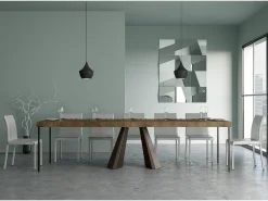 ITAMOBY Mesa consola extensível 90x40/300 cm Diamante Premium Nogueira quadro Urso^ Consola