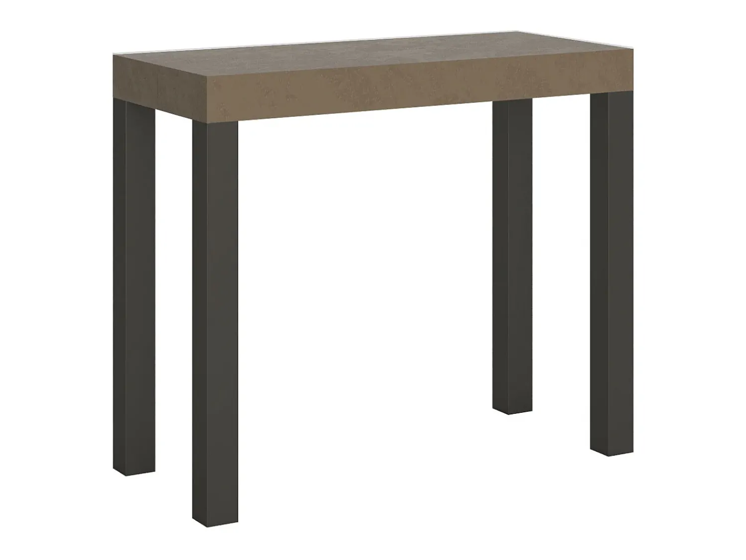 Consola*ITAMOBY Mesa consola extensível 90x40/300 cm Everyday Tortora quadro Antracite Castanho