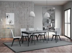 Consola|ITAMOBY Mesa consola extensível 90x40/196 cm Banco Evolution Small Cimento quadro Antracite Cinzento