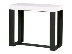 ITAMOBY Mesa consola extensível 90x40/300 cm Futura Cinza Branca quadro Antracite^ Consola