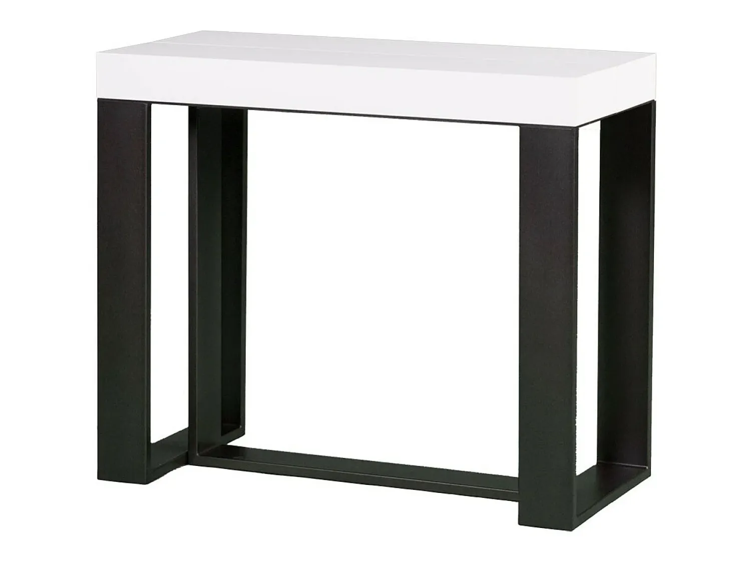 ITAMOBY Mesa consola extensível 90x40/300 cm Futura Cinza Branca quadro Antracite^ Consola