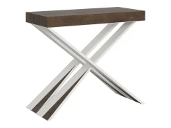 ITAMOBY Mesa consola extensível 90x40/196 cm Diago Small Nogueira quadro Branco^ Consola