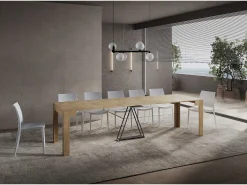 Consola*ITAMOBY Mesa consola extensível 90x42/302 cm Scicca Carvalho Natural Natural claro