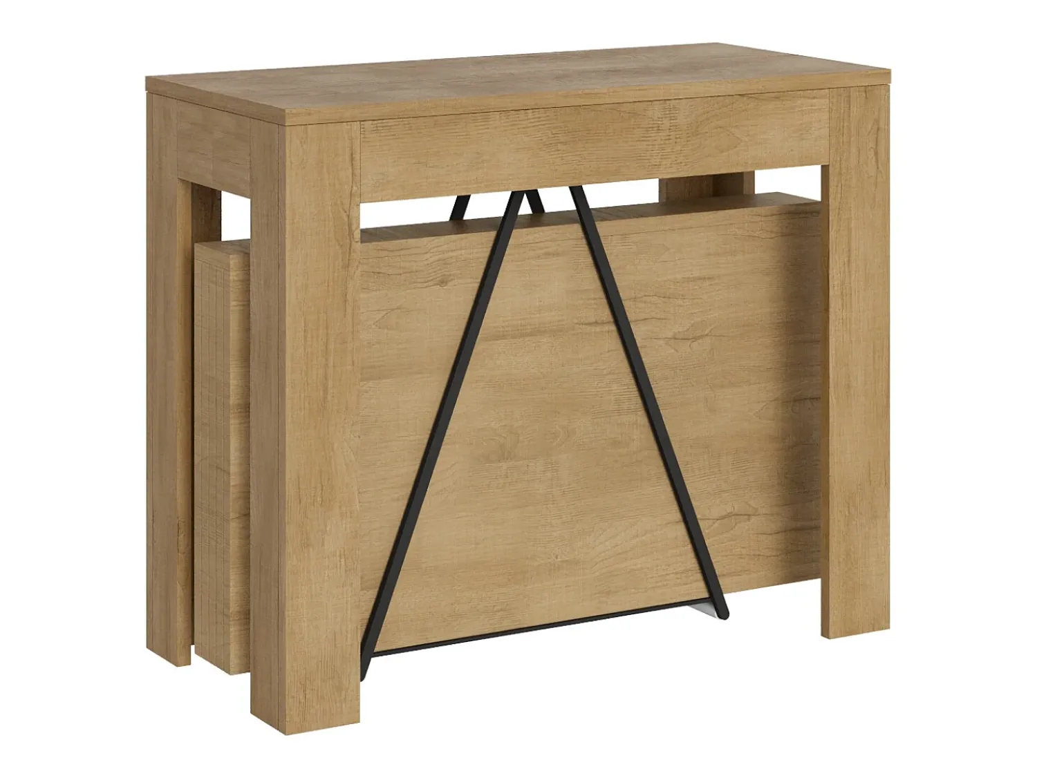 Consola*ITAMOBY Mesa consola extensível 90x42/302 cm Scicca Carvalho Natural Natural claro