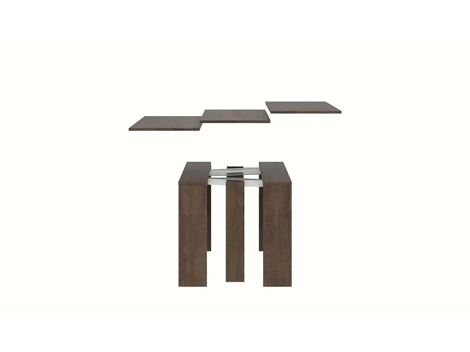 Consola|ITAMOBY Mesa consola extensível 90x42/302 cm Modem Cinza Branca Branco