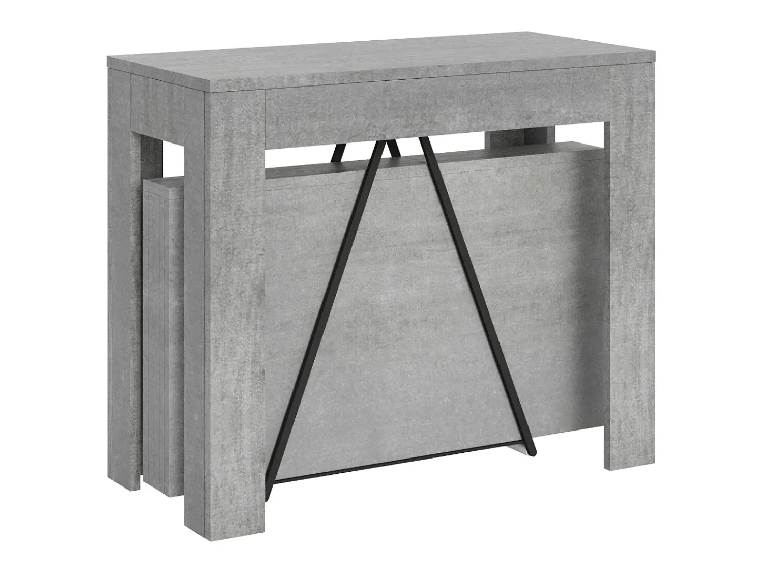 Consola|ITAMOBY Mesa consola extensível 90x42/302 cm Scicca Cimento Cinzento