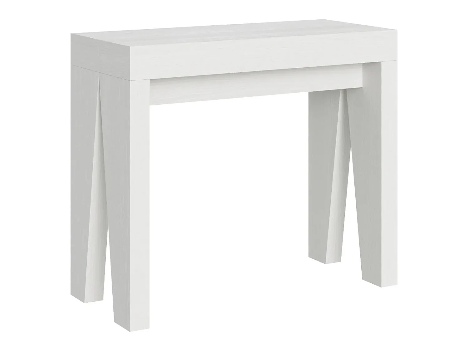 ITAMOBY Mesa consola extensível 90x40/196 cm Naxy Small Cinza Branca Branco