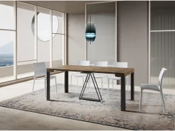 Online Ityhome Mesa consola extensível 90x40/196 cm Tarax Small nogueira quadro antracite Castanho