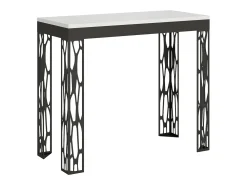Sale ITAMOBY Mesa consola extensível 90x40/196 cm Ghibli Evolution Small Cinza Branca quadro Antracite Branco
