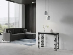 Sale ITAMOBY Mesa consola extensível 90x40/196 cm Ghibli Evolution Small Cinza Branca quadro Antracite Branco