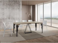Ityhome Mesa consola extensível 90x40/300 cm Riza caxemira quadro antracite^ Consola