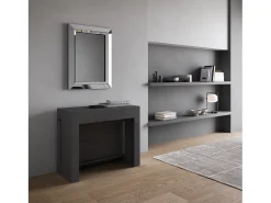 ITAMOBY Mesa consola extensível 90x42/302 cm Evolve Antracite Espatulado extensões internas^ Consola