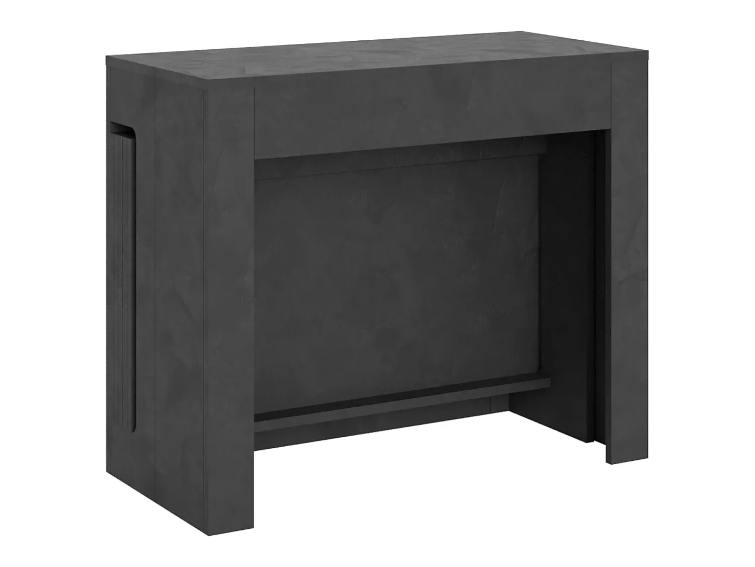 ITAMOBY Mesa consola extensível 90x42/302 cm Evolve Antracite Espatulado extensões internas^ Consola