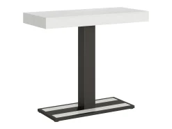 ITAMOBY Mesa consola extensível 90x40/196 cm Capital Small Cinza Branca quadro Antracite^ Consola