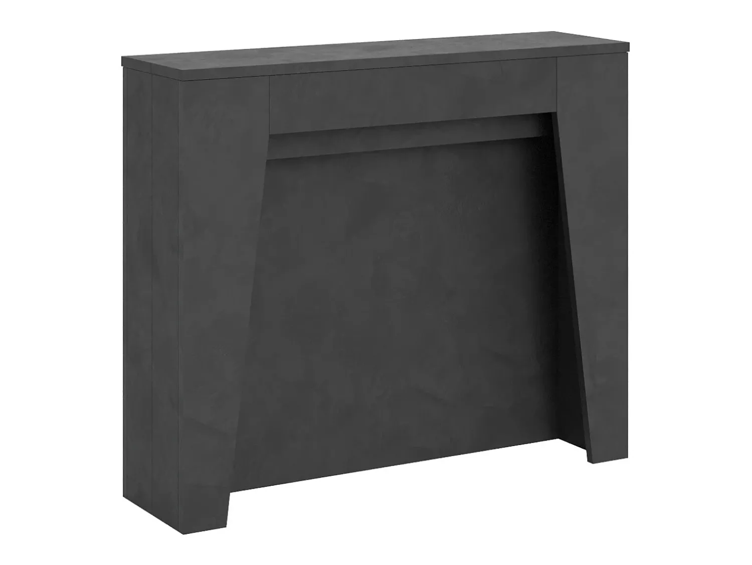 Online ITAMOBY Mesa consola extensível 90x25/211 cm Anea Antracite Espatulado extensões internas Cinzento