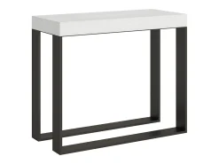 Clearance ITAMOBY Mesa consola extensível 90x40/196 cm Elettra Small Cinza Branca quadro Antracite Branco