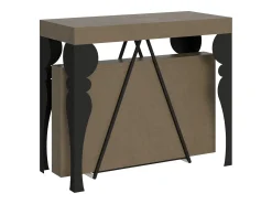 Hot Ityhome Mesa consola extensível 90x40/300 cm Riza tortora quadro antracite Castanho