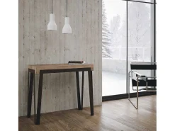 Consola|ITAMOBY Mesa consola extensível 90x40/300 cm Rio Carvalho Natural quadro Antracite Natural claro