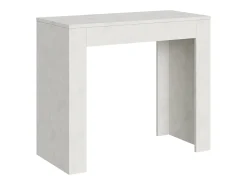 New ITAMOBY Mesa consola extensível 90x42/198 cm Emy Small Espatulado Branco