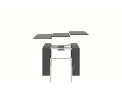 New ITAMOBY Mesa consola extensível 90x42/198 cm Emy Small Espatulado Branco
