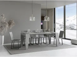 Consola*ITAMOBY Mesa consola extensível 90x40/300 cm Naxy Cimento Cinzento