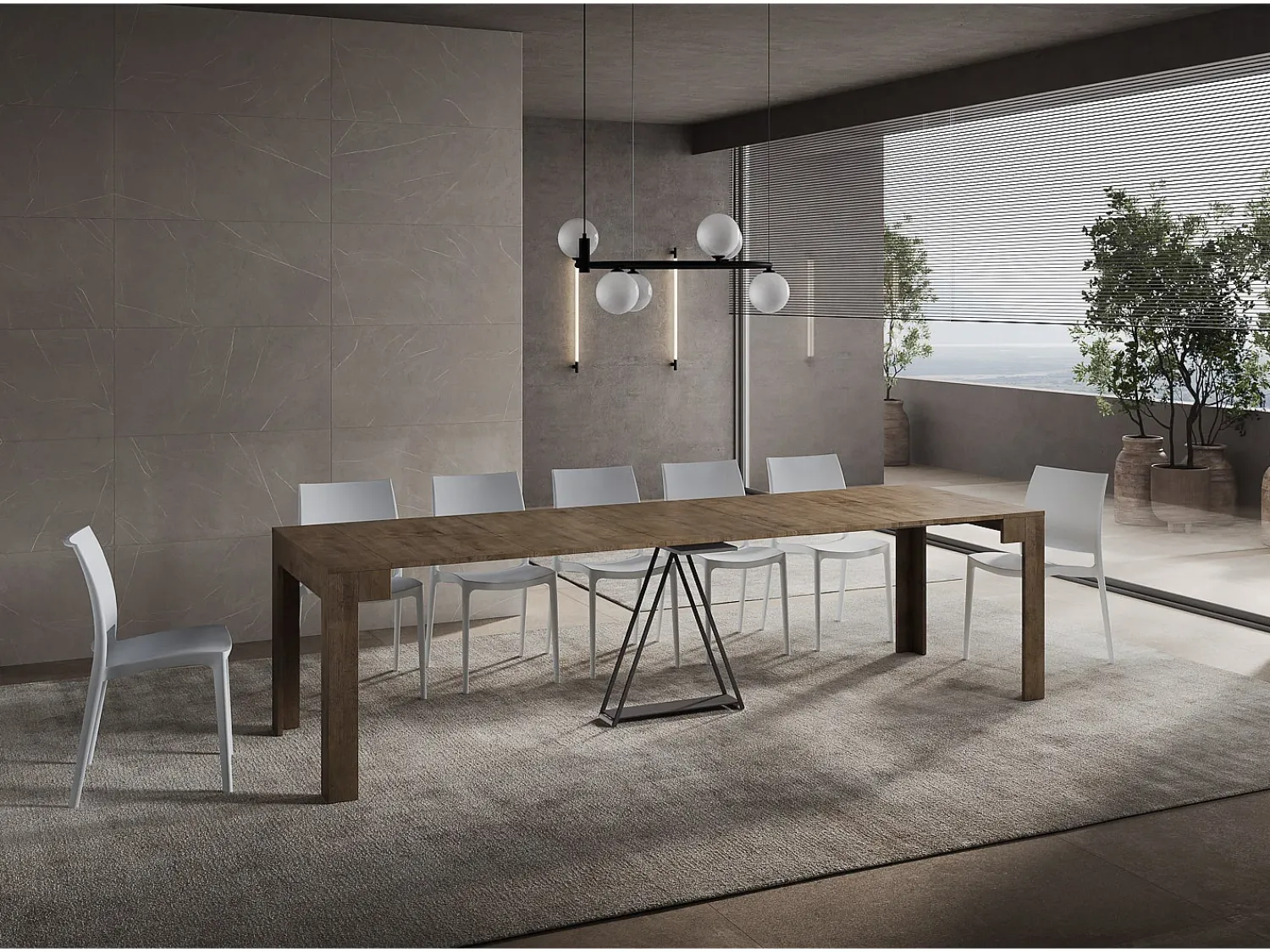 Consola|ITAMOBY Mesa consola extensível 90x42/302 cm Scicca Nogueira Castanho