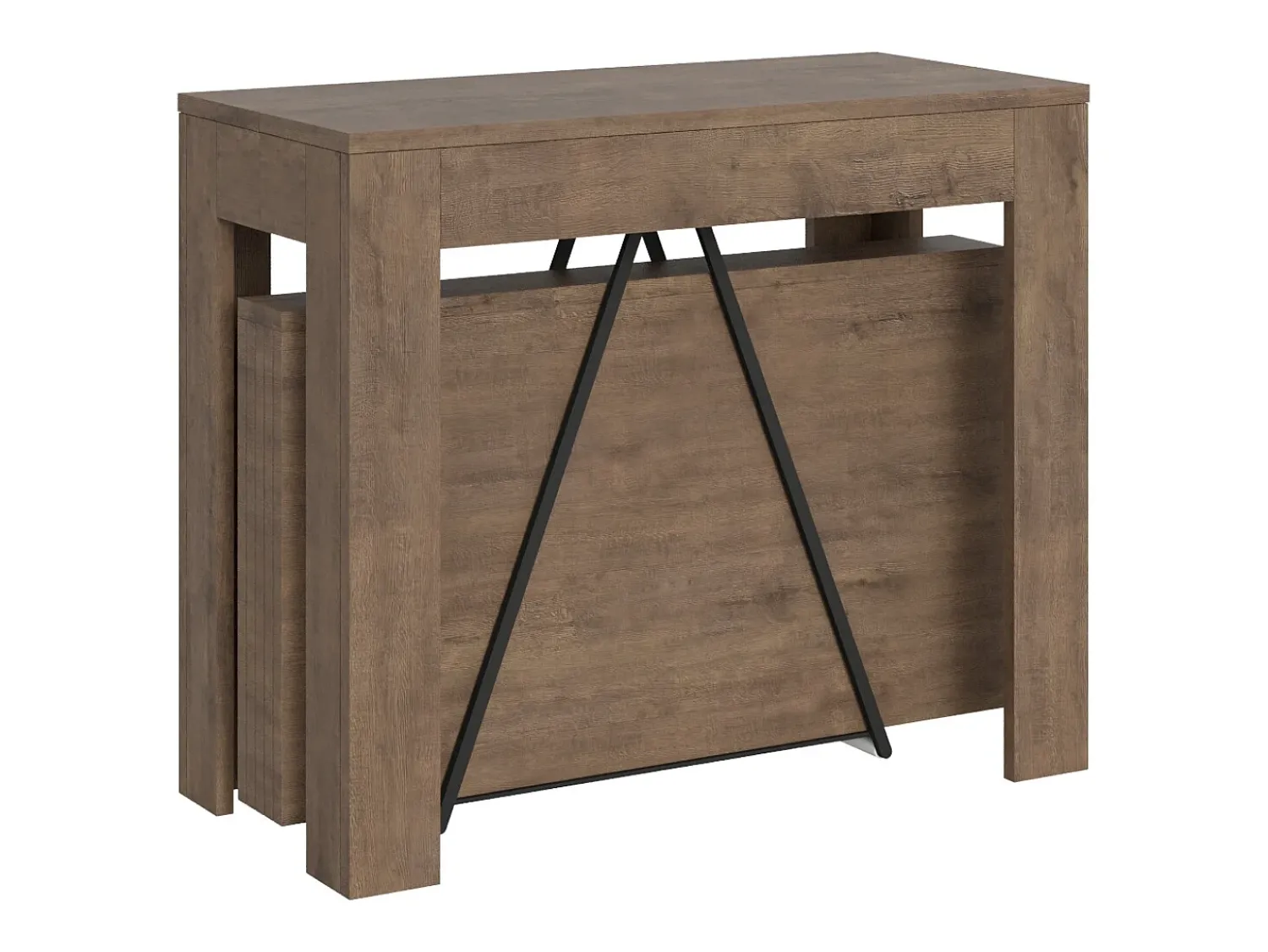 Consola|ITAMOBY Mesa consola extensível 90x42/302 cm Scicca Nogueira Castanho