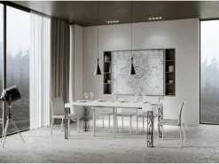 ITAMOBY Mesa consola extensível 90x40/196 cm Ghibli Small Cinza Branca quadro Antracite^ Consola