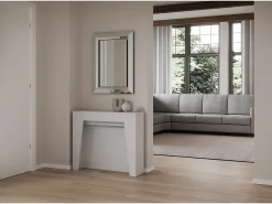Best ITAMOBY Mesa consola extensível 90x25/211 cm Anea Cinza Branca extensões internas Branco