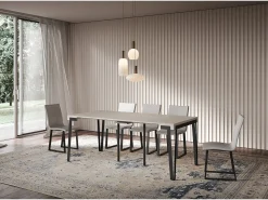 ITAMOBY Mesa consola extensível 90x40/196 cm Rio Small Cachemira quadro Antracite^ Consola