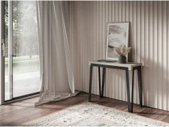 ITAMOBY Mesa consola extensível 90x40/196 cm Rio Small Cachemira quadro Antracite^ Consola
